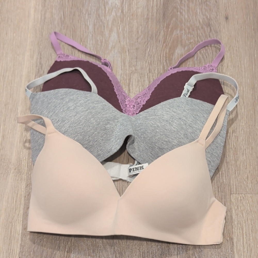 PINK Victoria's Secret Bra Trio -  Wear Everywhere Wireless Push-up bras